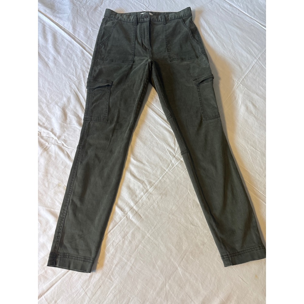 H&M Cargo Pants Womens 28x27 Olive Green Slim Utility Multi-Pocket Pant